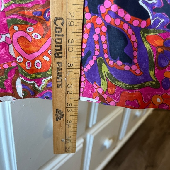 See by Chloe Graphic Silk Pink and Purple Mini Dress 3/4 Sleeve - Picture 6 of 7